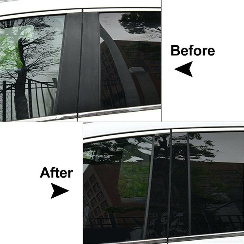 Three T Car Auto Side Door Window Pillar Posts Cover Trim for KIA Forte 2019 2020 2021 2022 2023 Sedan - Image 5